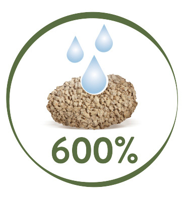 Unsere neue Pflanzenfaser-Katzenstreu ist da – Biokat's Organic Care Plant fibres: WE CARE. > Biokats Organic Vorteile USPS > Organic Care Plant fibres ist besondes saugstark. | GIMBORN